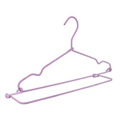 China Cheap Multi-funcation Minimalist Clothing Rope Covered Hanger Multilayer Clothes Braided Rope Wire Hangers Te koop