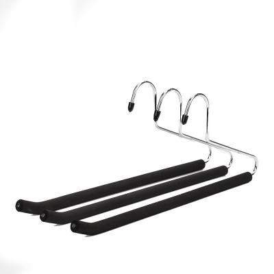 China CLASSIC Multifunctional Thicken Black Foam Metal Trouser Scarf Towel Hanger zu verkaufen