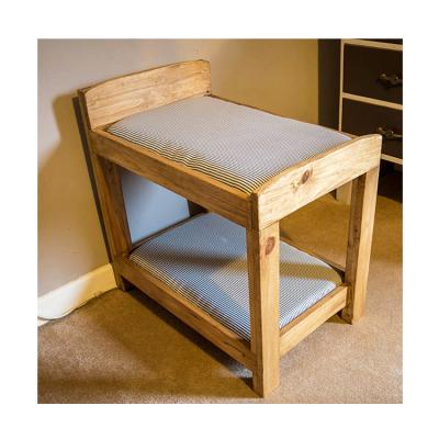 China Indoor Custom Made Wooden Bunk Bed Dog Beds Luxury Pet Cat Beds for sale