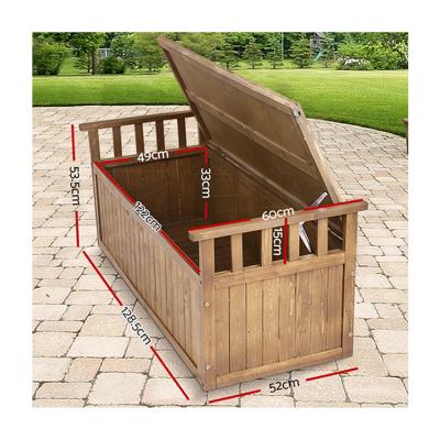 China Easily Assembled Outdoor Chest Toy Tool Sheds Garden Furniture Wooden Bench Garden Storage Box for sale