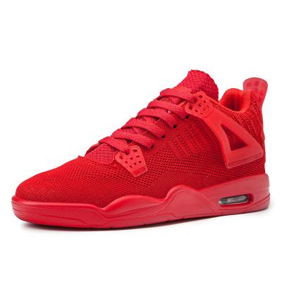 China High Quality High Ankle 4 Air Cushion Shoes Rubber Manufacturer Driving Woven Sports Shoes Basketball Shoes for sale