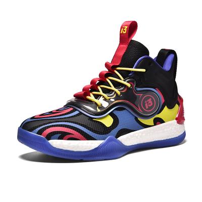 China New Real Popcorn PVC Basketball Shoes High Guard High Top Wear Resistant Anti Skid Practical Price Control for sale