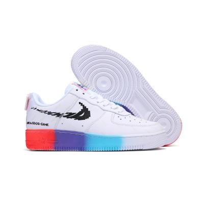 China Rubber Unisex Sneaker Shoes Classic F1 Airfore Board Shoes For Teens Sneakers Student White Board Shoes Rainbow Custom Sneakers for sale