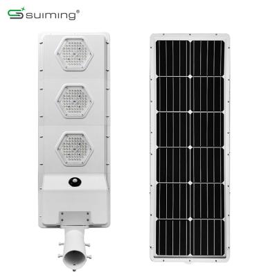 China New Model ROAD 2022 Automatic Solar Street Light 30w 60w 90w High Lumen Solar Integrated Street Light for sale