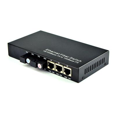 China ZX-BS23 3 POE Fiber Optic Equipment Converter 2 Optical Power Network Photoelectric Monitoring Fiber Switch for sale