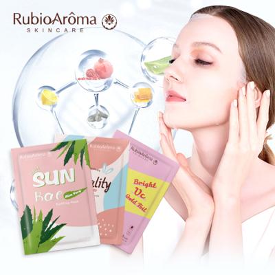 China Rose Aloe Vera Moisturizer Fruit Moisturizer Private Label Beauty Face Sheet Natural Organic Cosmetic Whitening Mask for sale