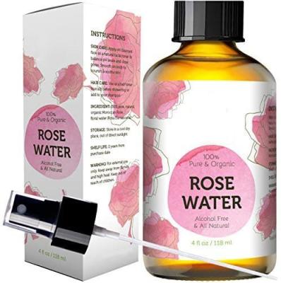 China Custom Breathable Rose Water Toner Spray For Pure Natural Skin 100% Breathable for sale