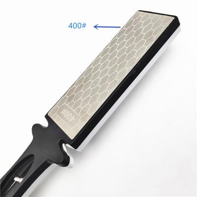 China 400/1000 Multifunctional Kitchen Knife Sharpener with Double Sided Diamond Plates for sale