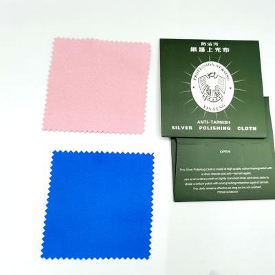 China Wholesale Best Quality Christmas Anti Tarnish Gold Jewelery Cloth Silver Polishing Polishing Cloth With Packing for sale