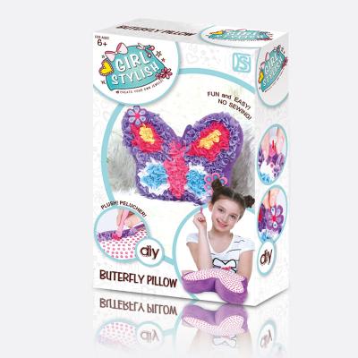 China Toy Wholesale Kid DIY Handmade Cute Butterfly Plush Pillow Educational Christmas Toys for sale