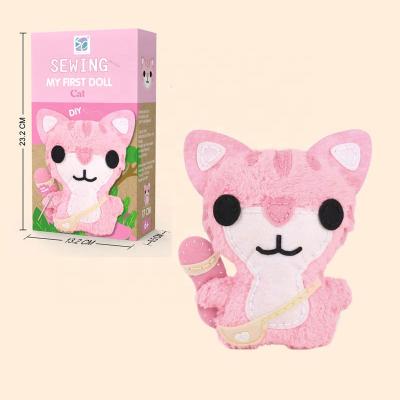 China Toy Sewing Doll Child DIY Educational Handmade Stuffing And Plush Sewing Cute Toy Animal Cat for sale