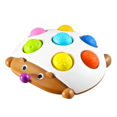 China 2021 Plastic Squeeze Ball Rainbow Hedgehog Finger Baby Christmas Sensory Toy for sale