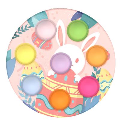 China Cute Preschool Educational Toys Rabbit Easter Push Board Squeeze Toys for sale