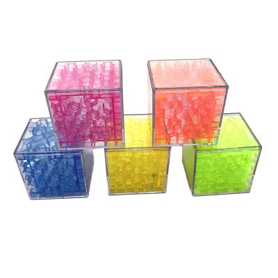 China Kid Christmas Gag Gift 3D Maze Square Labyrinth Cube Puzzle Plastic Educational Toys for sale