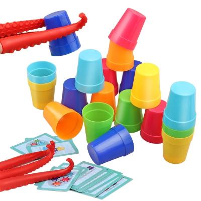 China Children play game hand grabbing and placing stacks of cups board game educational toys for kids for sale