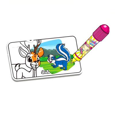 China Children Coloring Toys Amazon Animals Hot Selling Kids Doodle Drawing Board Magic Water Map Animal Painting Toys for sale