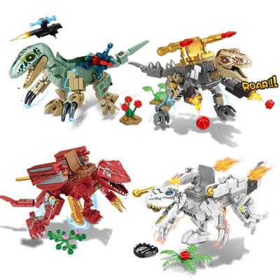 China 410pcs 4 in 1 Dinosaur Armor Mecha Building Block Construction Toy for sale