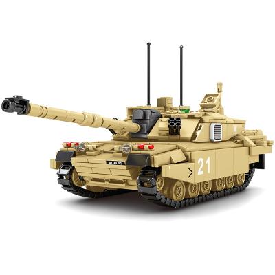 China Building Toy 904Pcs FV4034 Challenger 2 Tank Building Blocks With Soldier ww2 Military Figures Toys For Children 0105 for sale