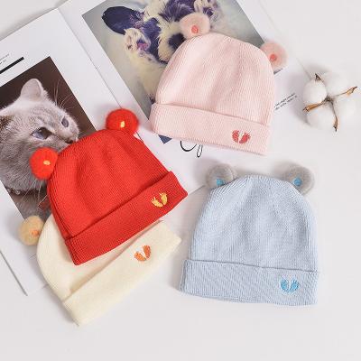 China Factory Wholesale 100% Organic Cotton Casual Newborn Baby Hats Windproof Hat for sale