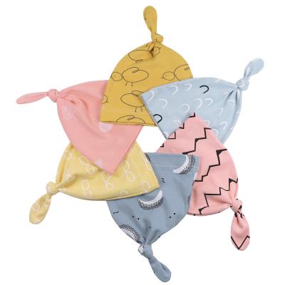 China Imitate Newborn Cotton Organic Baby Knotted Hat Animal Cheap Knitted Wholesale Baby Hat for sale