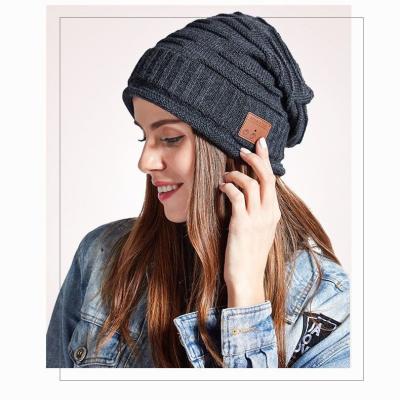 China COMMON Wireless Bluetooth Multifunctional Hat Call Hat Winter Head Bluetooth Headset Hat Outdoor Knitted Warm Gorros for sale