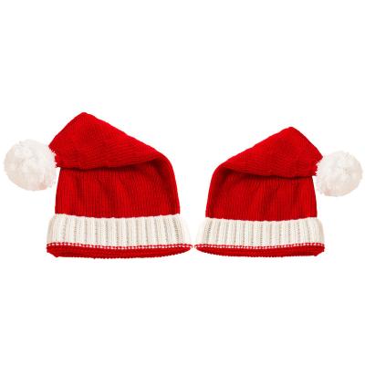 China New Designers COMMON Winter Custom Made Wool Christmas Hat Baby Mother Baby Knit Hat for sale