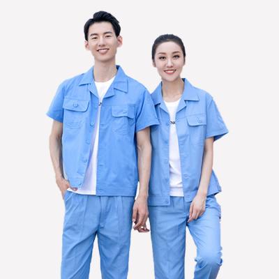 China Soft goods and wear-resistant summer short-sleeved coveralls, workers uniforms, insurance work coveralls for sale