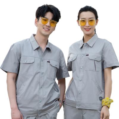 China Costomer thick direct logo supply factory short sleeve engineering work clothes work uniform for sale