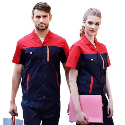 China New Design Summer Polyester-cotton Thick Unisex Repair Overall Work Uniforms Labor Insurance for sale