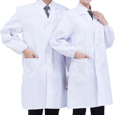 China Wholesale Customized Hospital Dental Uniform Long Sleeve Coat Hospital Doctor Workwear White Lab Coat for sale