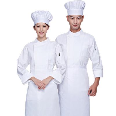 China Black Cotton Hairdresser Coveralls Oil Proof Hotel Chef Restaurant Coveralls Western Breathable Hygienic Coveralls Long Sleeves for sale