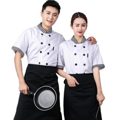 China Custom New Design Hygienic Restaurant White Chef Kitchen Jacket Logo White Chef Clothing Chef Cook Uniform for sale