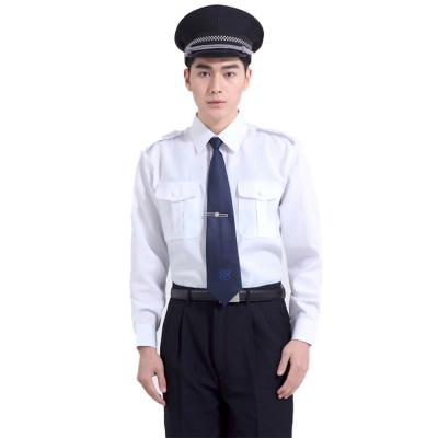 China Uniform door guard quality anti-pilling long sleeve cotton shirt security workwear traffic police Uniform for sale