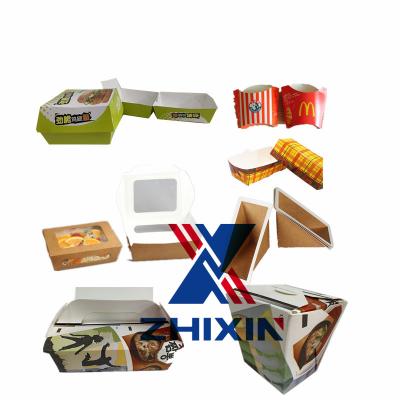 China High Quality Food Paper Box Making Automatic Take Out Paper Box Machine Factory for sale