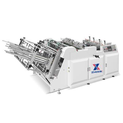 China ZX-1600 High Speed ​​Paper Industry Products Double Lines Cardboard Erecting Machine Paper Box Machine for sale