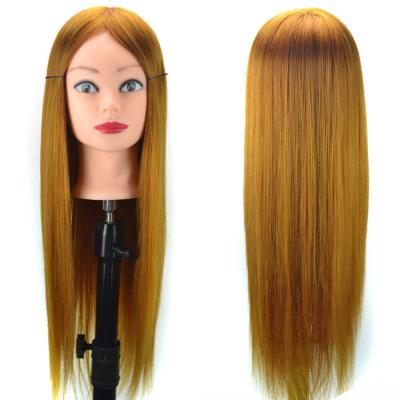 China Silky Straight Wave Cosmetology Mannequin Hair Stylist Training Manikin Doll Wig Head for sale