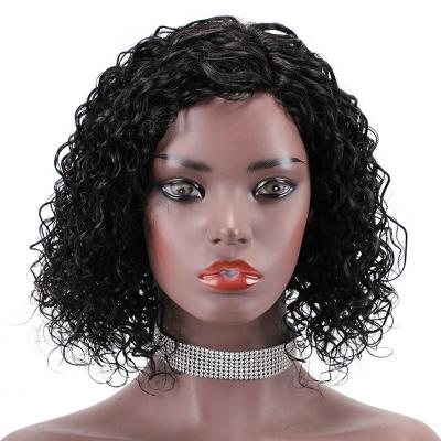 China Virgin Natural Soft Brazilian Raw Cuticle Aligned Curly Hair T Curly Lace Front Wig for sale