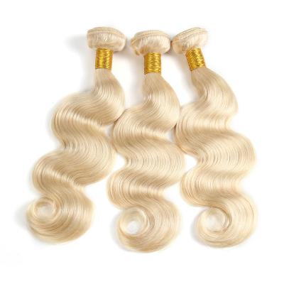 China High Quality Thick Soft Smooth Brazilian Hair Weaving Wholesale 100 Bundles Virgin 613 Blonde Body Wave Human Hair for sale