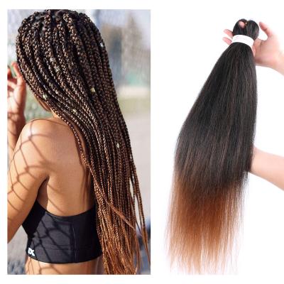 China Pre Stretched Synthetic Braiding Hair Attachments Hair Braids Customized Single Ombre Color EZ Braids Pre Stretched Braiding Hair for sale