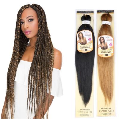 China Braids 1x 2x 3x 4x Easy Hot Water Setting Ombre Synthetic Yaki EZ Braids Pre Stretched Braiding Hair for sale