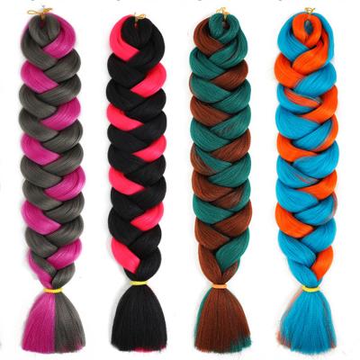 China Elephant Braids Synthetic Twist Braids Hair Extensions Ombre Braiding Hair 24 Inch Jumbo Braiding Hair for sale