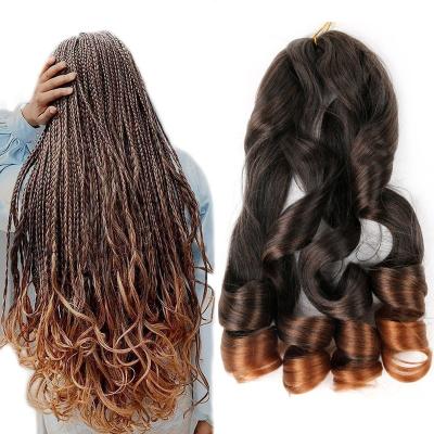 China Spiral Curls Braoding Hair Synthetic Braiding Hair Wholesale Cheap Loose Wave Crochet Braids Curly Hair Spiral Crochet Curls for sale