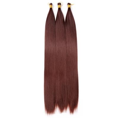 China Straight Bulk Hair Synthetic Hair Bundles Hair Extension 22 Inch 150g Silk Bulk Hair For Braiding for sale