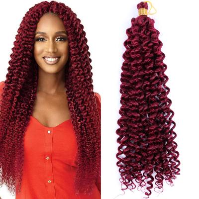 China Afro Curly Loose Curly Synthetic Twist Ombre Crochet Hair Marlybob Hair Water Wave Hair Water Wave Braiding Extensions for sale