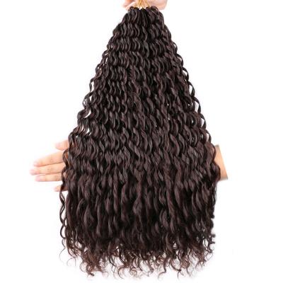 China Afro Long Loose Loop Synthetic Hair Loop Crochet Braids Hair Bulk Water Wave Loose Braiding Hair Extension for sale