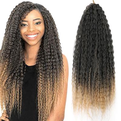 China Crochet Hair Synthetic Fiber Marley Curly Curly Water Wave Brazilian Braids Kinky Curly Free Crochet Braiding Hair for sale