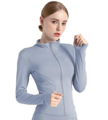 China Wholesale Elastic Womens Sports Tops Long Sleeve Yoga Cloth Womens Breathable Jackets Sport Wear for sale