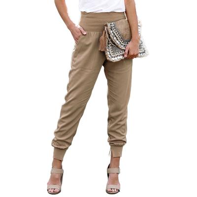 China Anti-wrinkle autumn new women's pants and pants with pockets fashionable women's ninth pants pants for sale