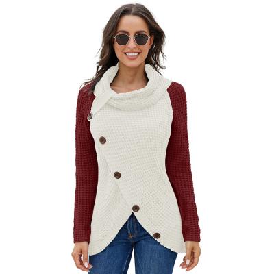 China Breathable Women's Winter Knitted Sweater Woman Tops Fashionable Winter Sweaters For Ladies for sale