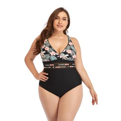 China Breathable One Piece Bikini Swimwear Wholesale Swimwear Backless Printing One Plus Size Swimsuit for sale